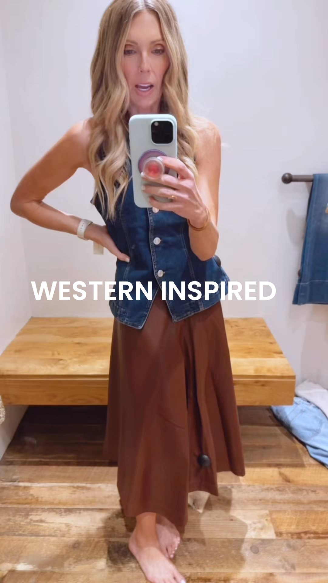 Mix and match this denim vest with faux, leather, corduroy or denim on denim for a truly western vibe. This vest runs large.. I needed an XXS. 

@anthropologie #anthropartner 

#LTKootd #LTKgrwm #LTKSeasonal