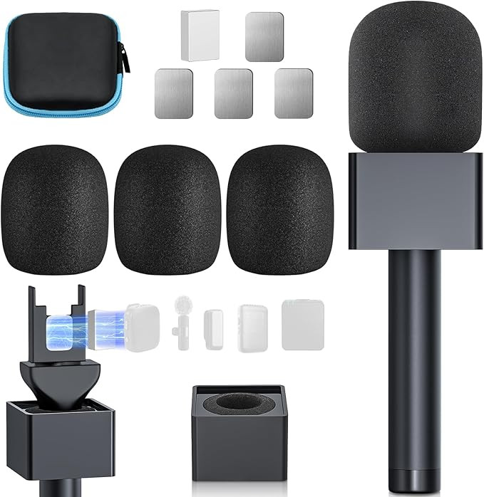 Handheld Adaptor for Interview Mic, Mic Handle Compatible with DJI, Rode and All Lav Microphone, ... | Amazon (US)