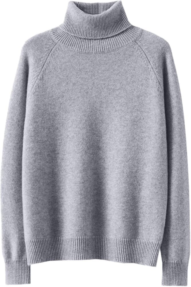 Turtleneck Sweaters for Women Thermal Winter High Neck Ribbed Knit Pullover Cozy Raglan Sleeve Sw... | Amazon (US)