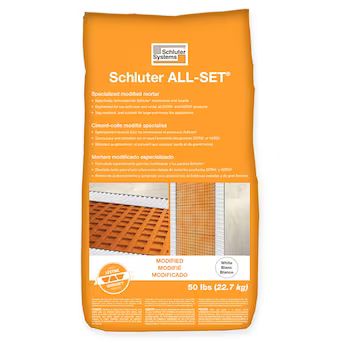 Schluter Systems All-Set White Thinset Tile Mortar (50-lb) | Lowe's