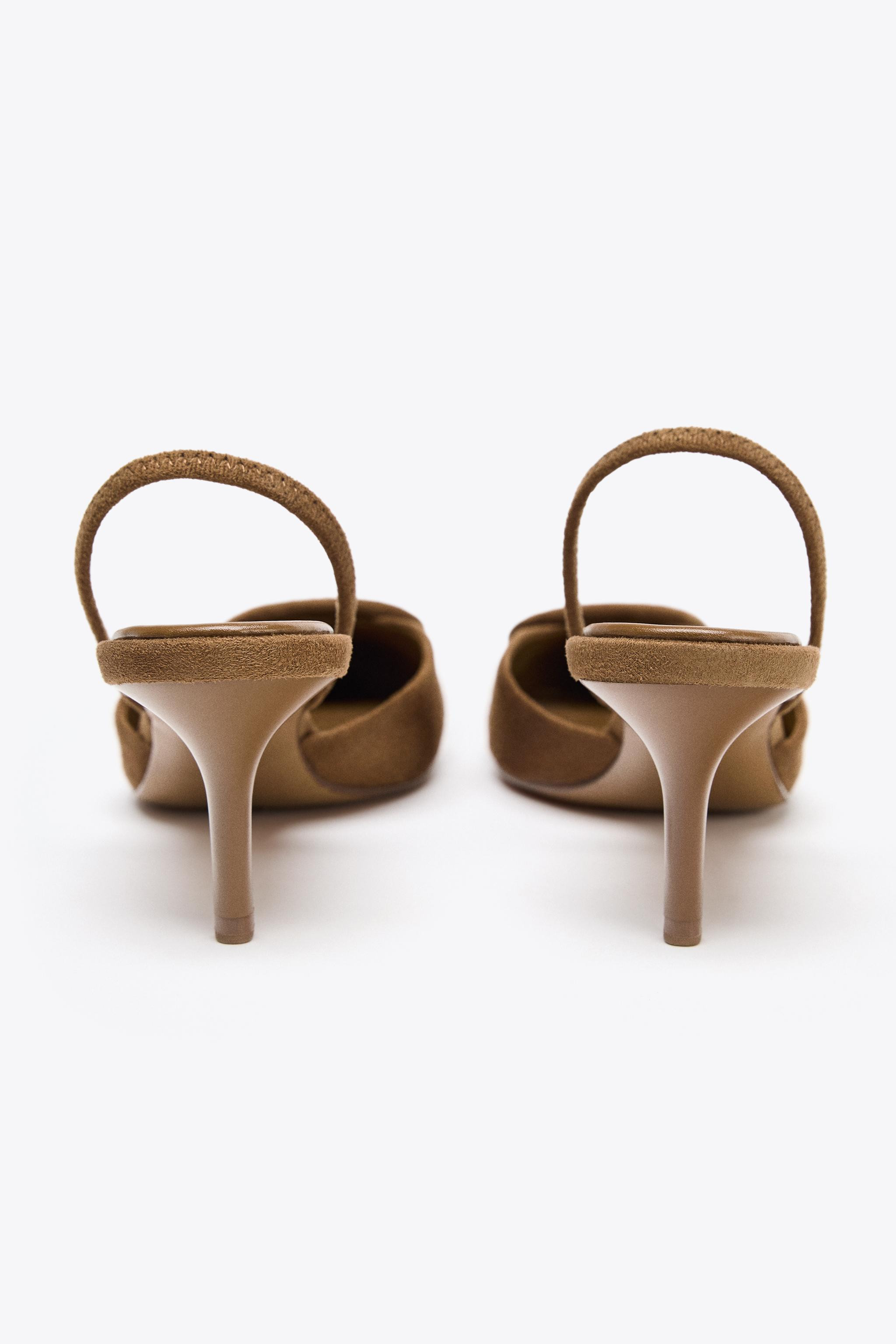 SLINGBACK APPLIQUÉ HEELS | Zara US