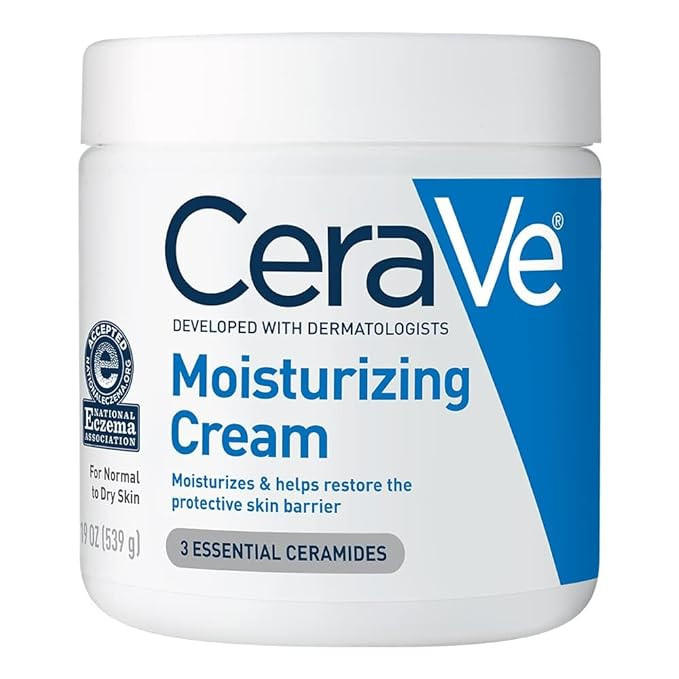 CeraVe Moisturizing Cream, Body and Face Moisturizer for Dry Skin, Body Cream with Hyaluronic Aci... | Amazon (US)