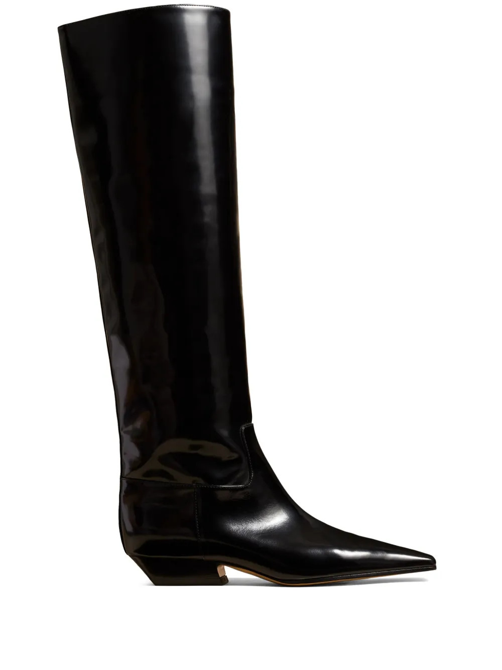 KHAITE The Marfa knee-high Leather Boots - Farfetch | Farfetch Global