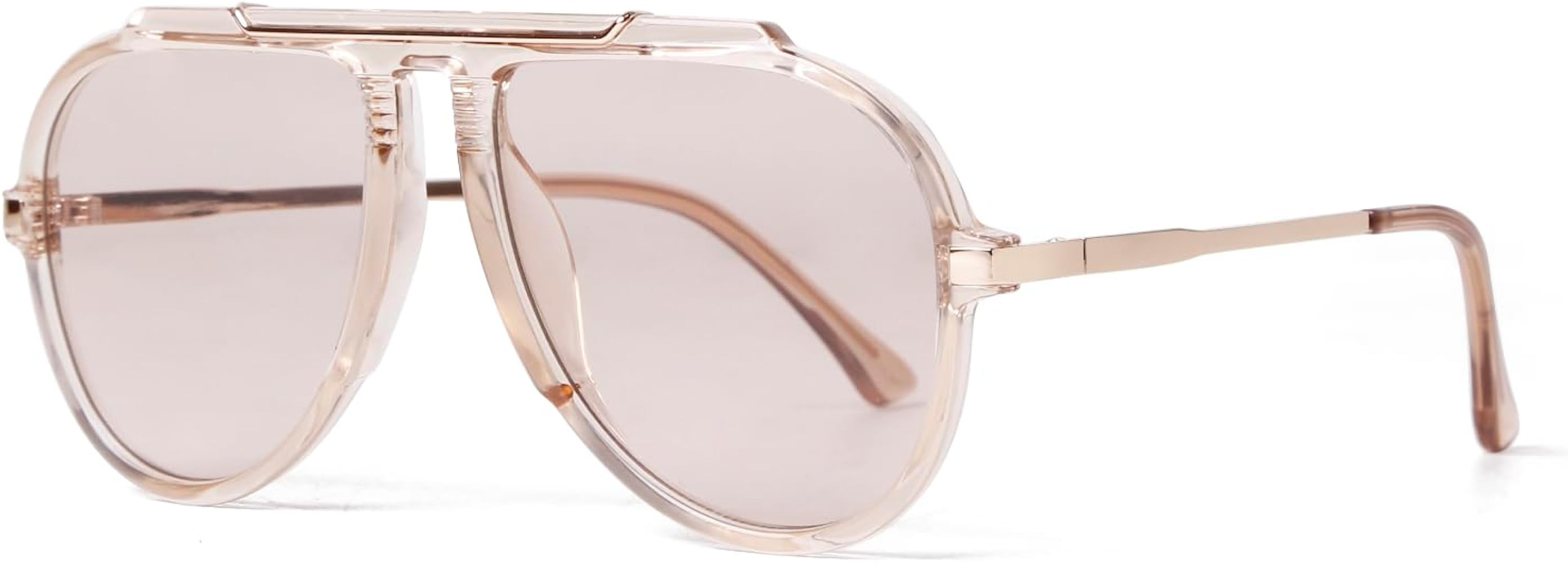 ADE WU Oversized Aviator Sunglasses for Women Men 2026 70s Retro Tangle Free Square Aviators Sunn... | Amazon (US)