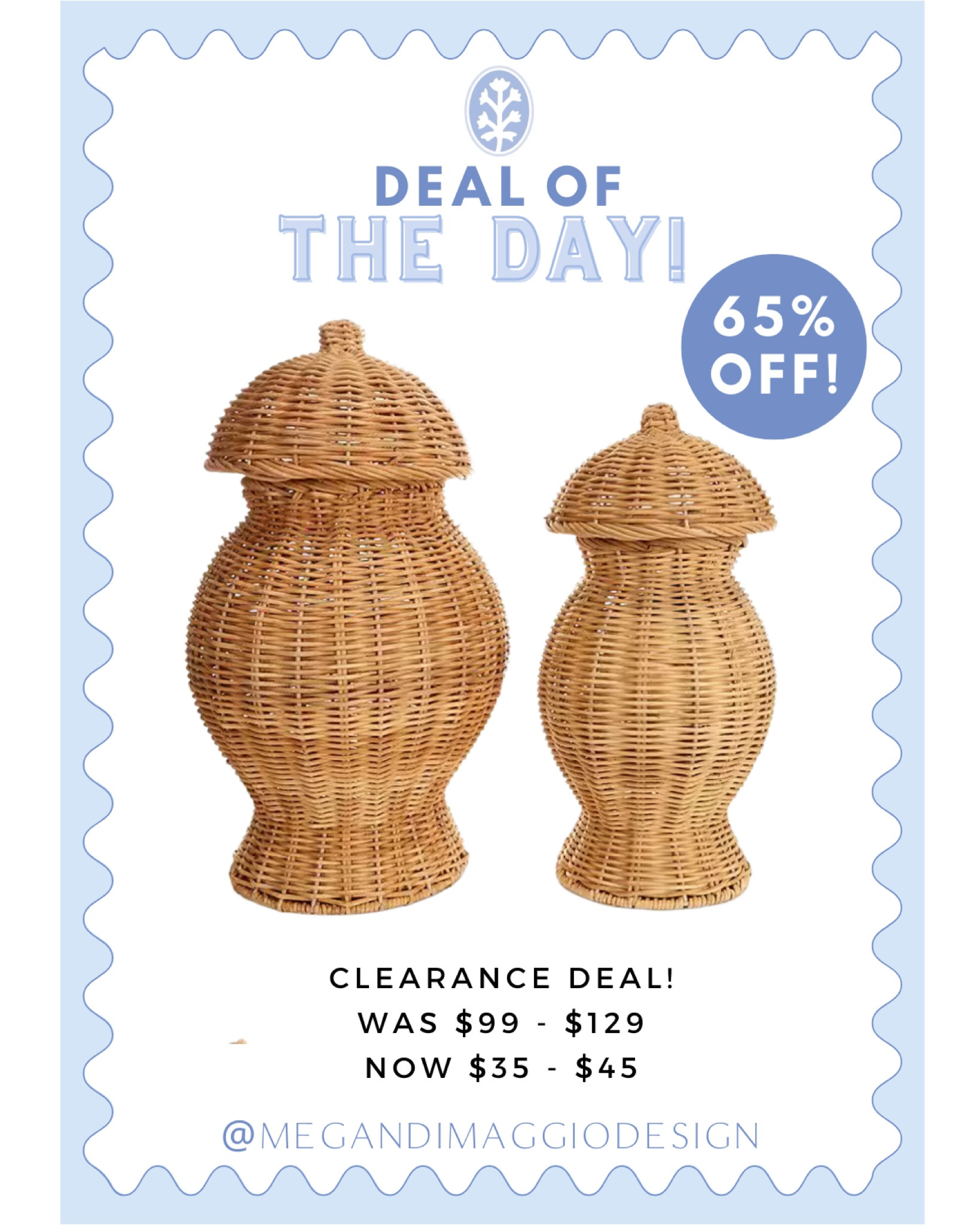 Wow!! These wicker ginger jars are now on MAJOR CLEARANCE!! 😍🙌🏻 65% OFF making them under $50 each 🤯👏🏻👏🏻👏🏻

#LTKSaleAlert #LTKHome #LTKFindsUnder50