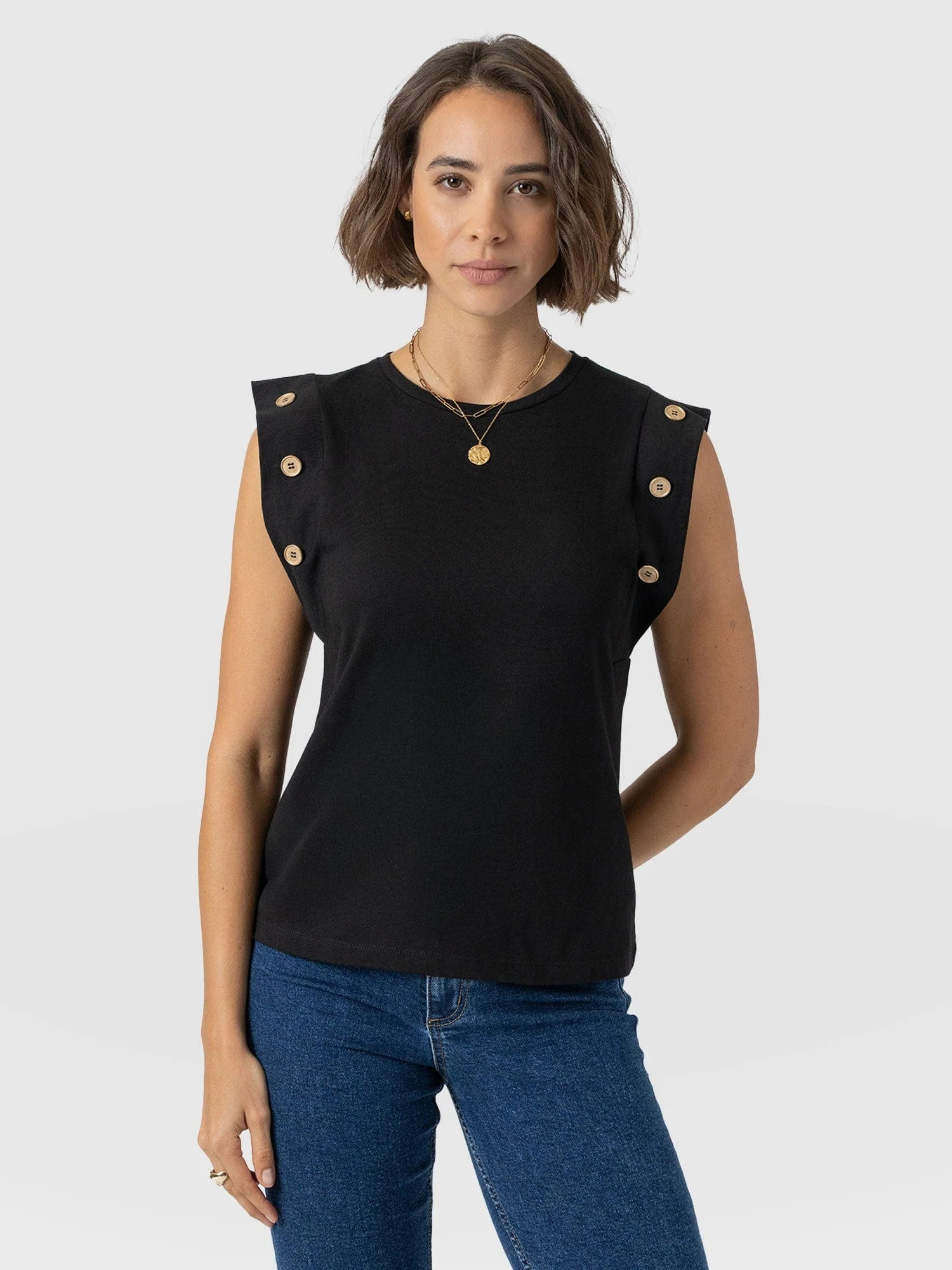 Rowan Tee - Black | Saint + Sofia