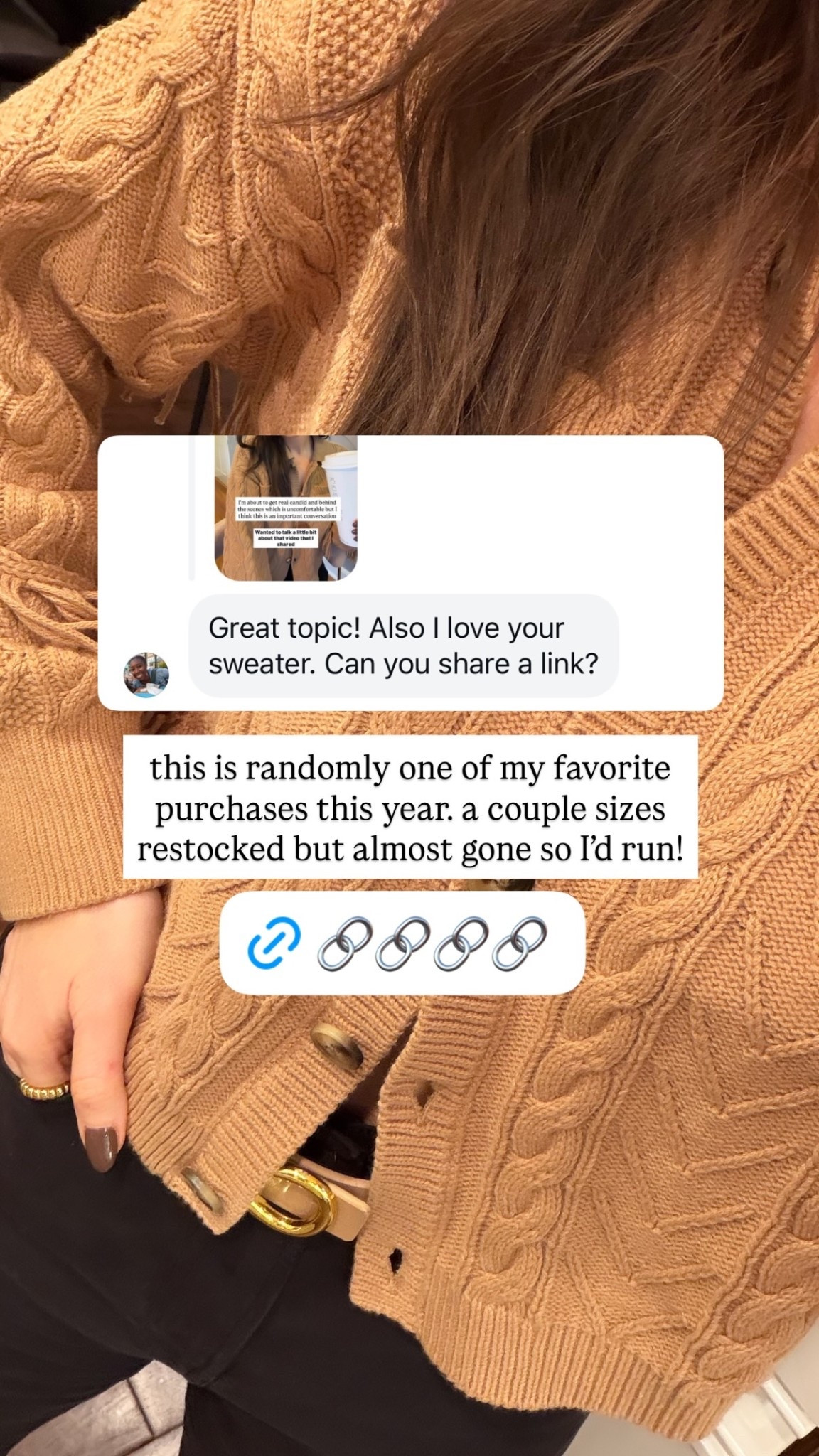 this is randomly one of my favorite purchases this year. a couple sizes restocked but almost gone so I’d run!