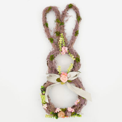Brown & Pink Easter Wreath 56x25cm | TK Maxx