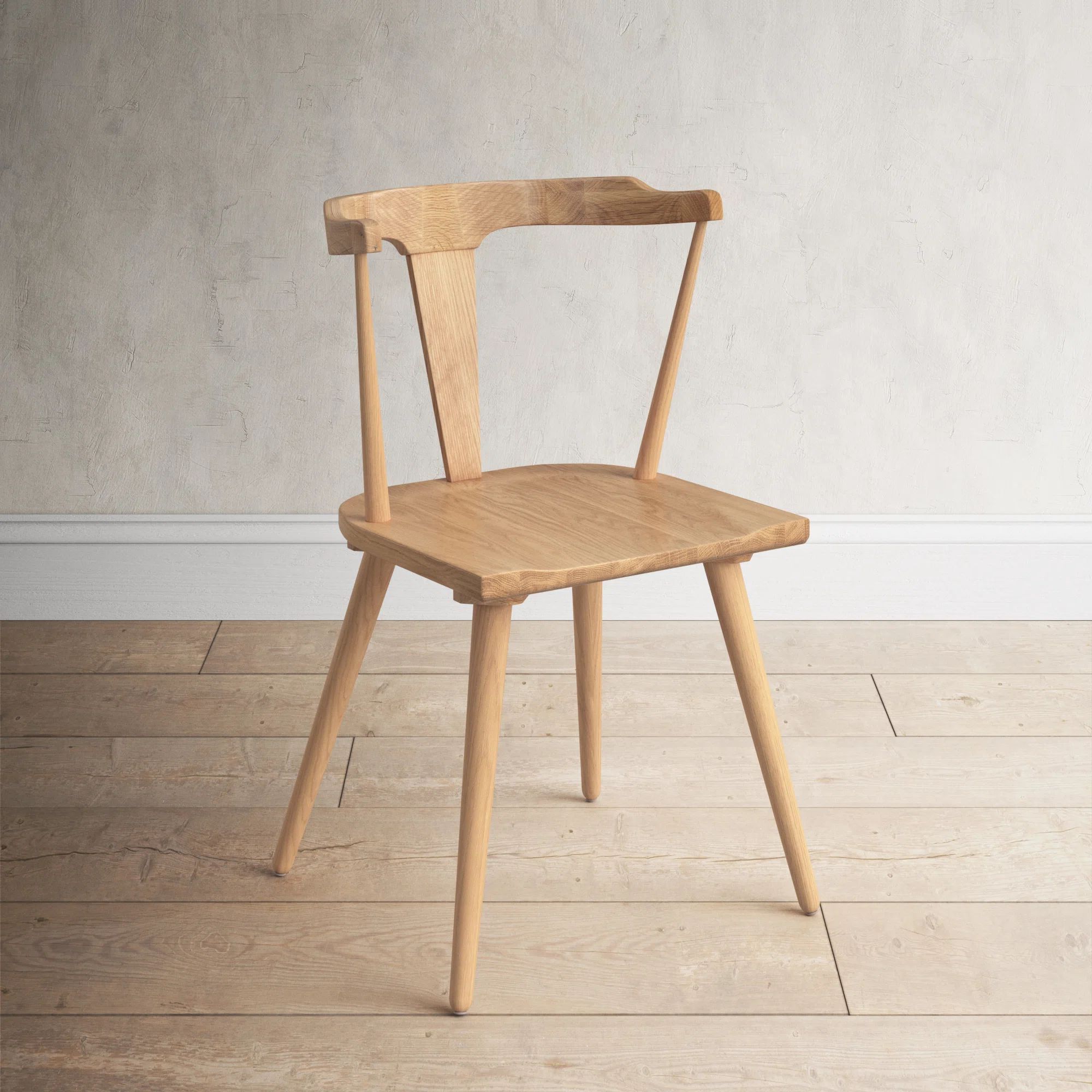 Masterson Solid Wood Slat Back Side Chair in Oak | Wayfair North America