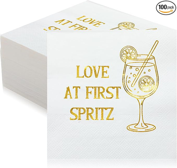 Eaasty 100 Counts Love at First Spritz Napkins 5" x 5" Spritz Bridal Shower Decorations Funny Coc... | Amazon (US)