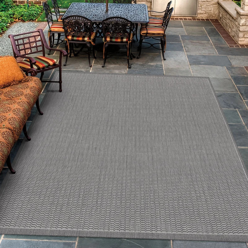 Elis Gray Indoor / Outdoor Area Rug | Wayfair Professional