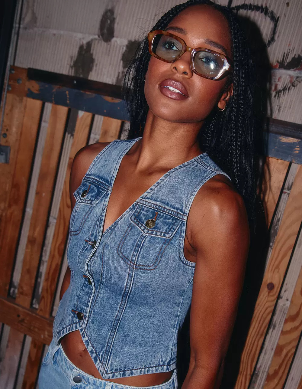 WEST OF MELROSE Womens Denim Vest | Tillys