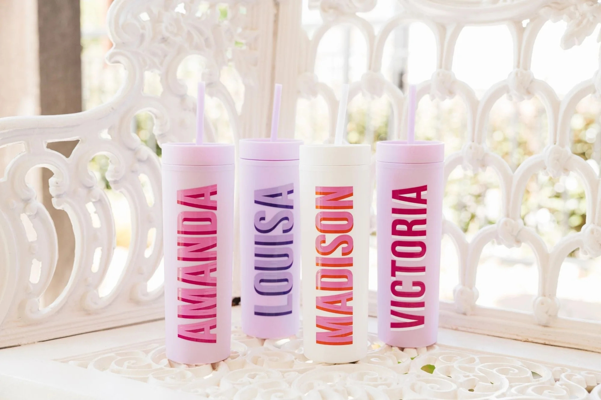 Custom Name 16 oz Matte Tumbler | Sprinkled With Pink