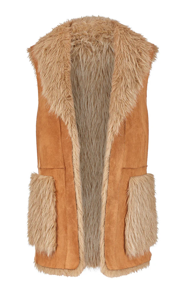 Faux-Suede Vest Reverses To Faux-Fur | Etcetera