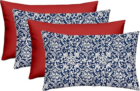 RSH Décor - Designer Indoor / Outdoor Throw Pillow Sets Americana Red, White, Blue / 4th of July... | Amazon (US)