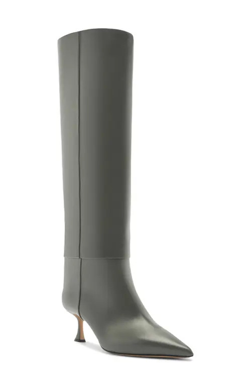 Alexandre Birman Brena Pointed Toe Knee High Boot in Cement at Nordstrom, Size 11 | Nordstrom