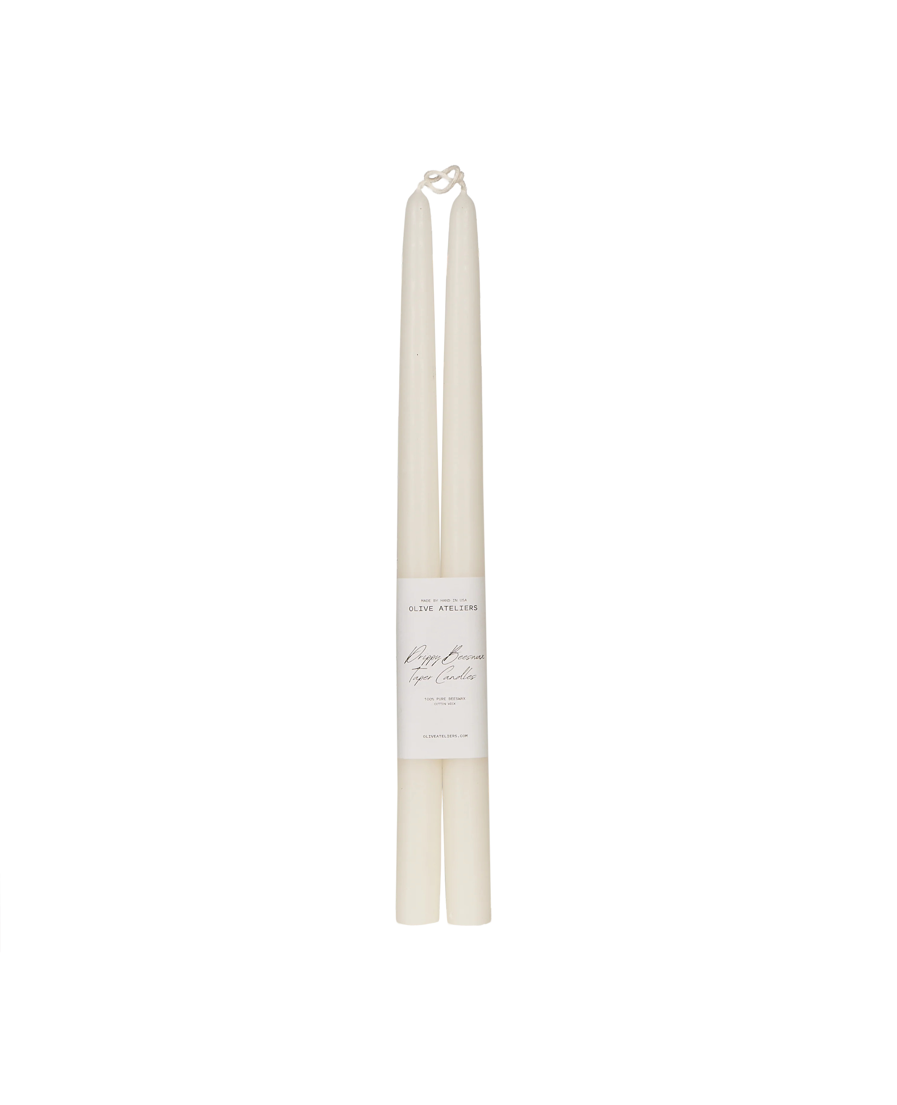 Drippy Beeswax Taper Candle - Ivory | Olive Ateliers