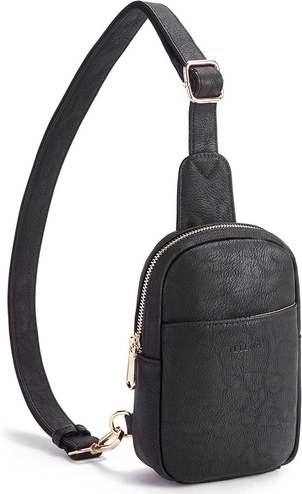 Telena Small Sling Bag for Women Leather Crossbody Fanny Packs Chest Bag for Women | Amazon (US)