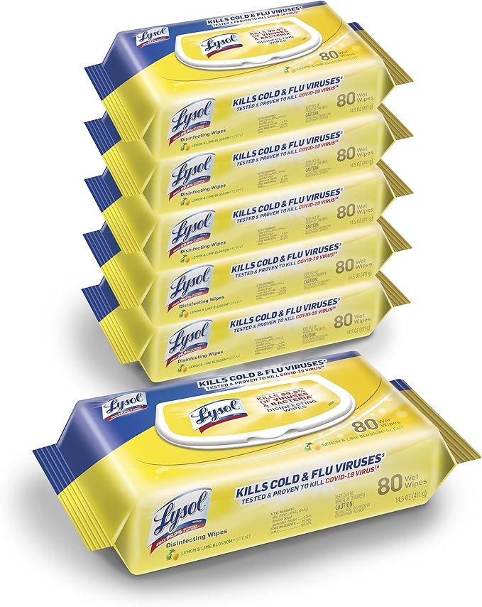 Lysol Disinfectant Handi-Pack Wipes, Multi-Surface Antibacterial Cleaning Wipes, for Disinfecting... | Amazon (US)