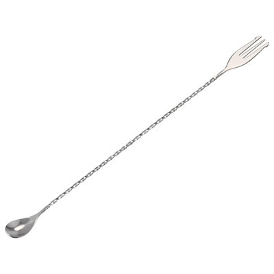 Unique Bargains Stainless Steel Long Handle Spiral Pattern Cocktail Bar Spoon Silver | Target