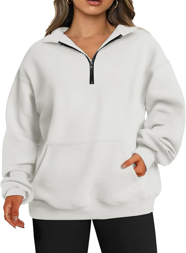 TAKEYAL Plus Size Sweatshirts for Women Pockets Half Zip Pullover Long Sleeve Oversized Drop Shou... | Amazon (US)