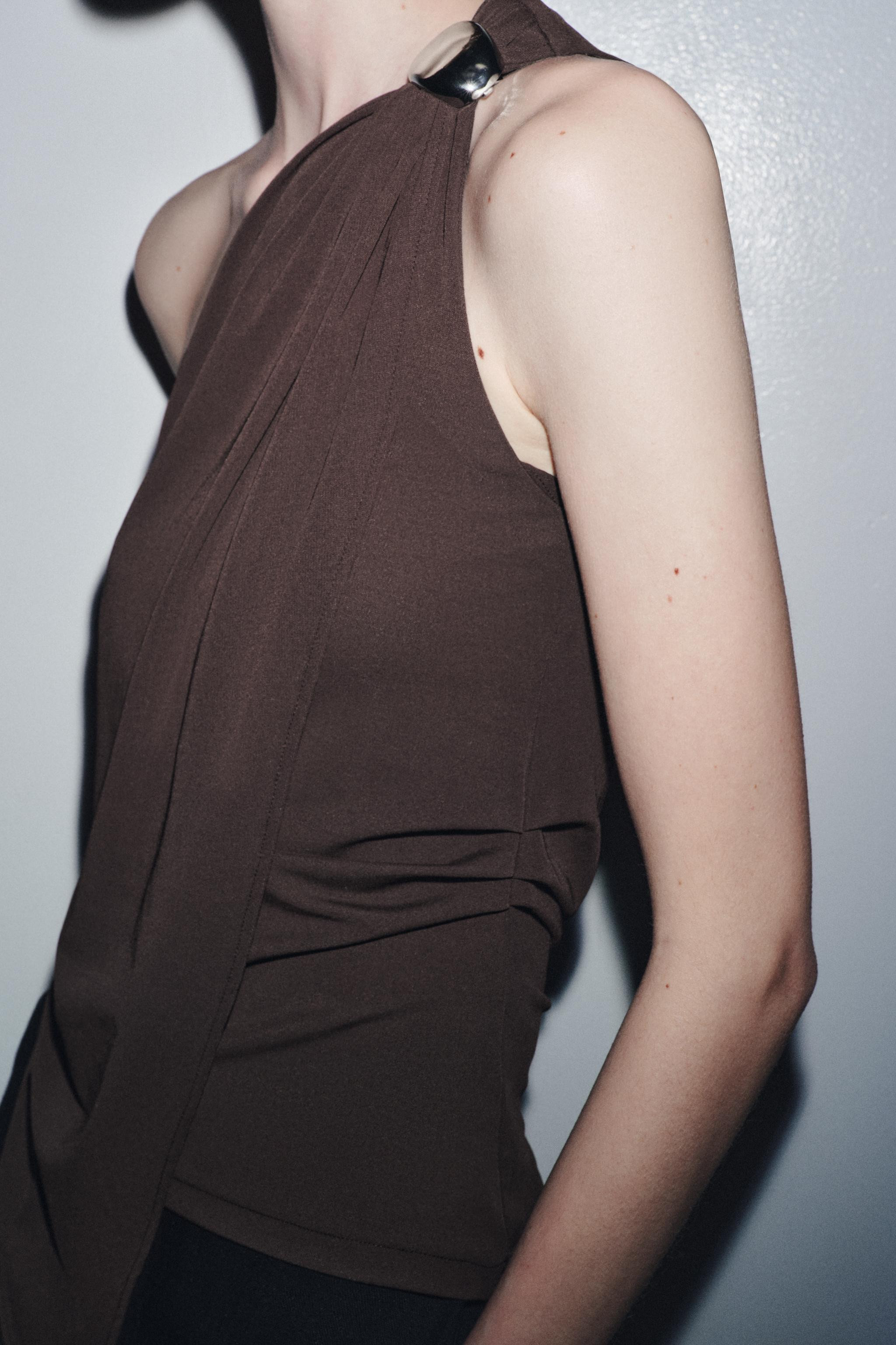 ASYMMETRIC CREPE TOP | Zara US