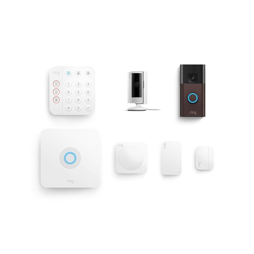 Ring Alarm 5-Piece Kit with Ring Battery Doorbell and Ring Indoor Cam 2nd Gen | Amazon (US)