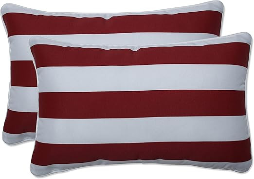 Pillow Perfect Americana Outdoor Throw Accent Pillow Plush Fill, Weather, and Fade Resistant, 2 C... | Amazon (US)