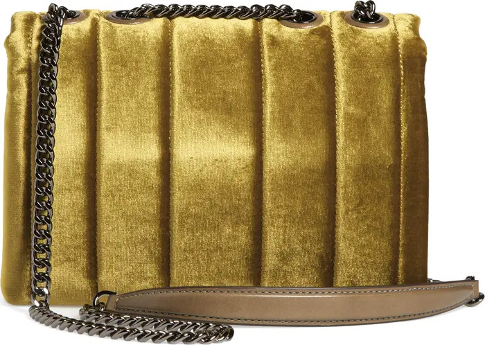 Small Kira Convertible Quilted Velvet Shoulder Bag | Nordstrom