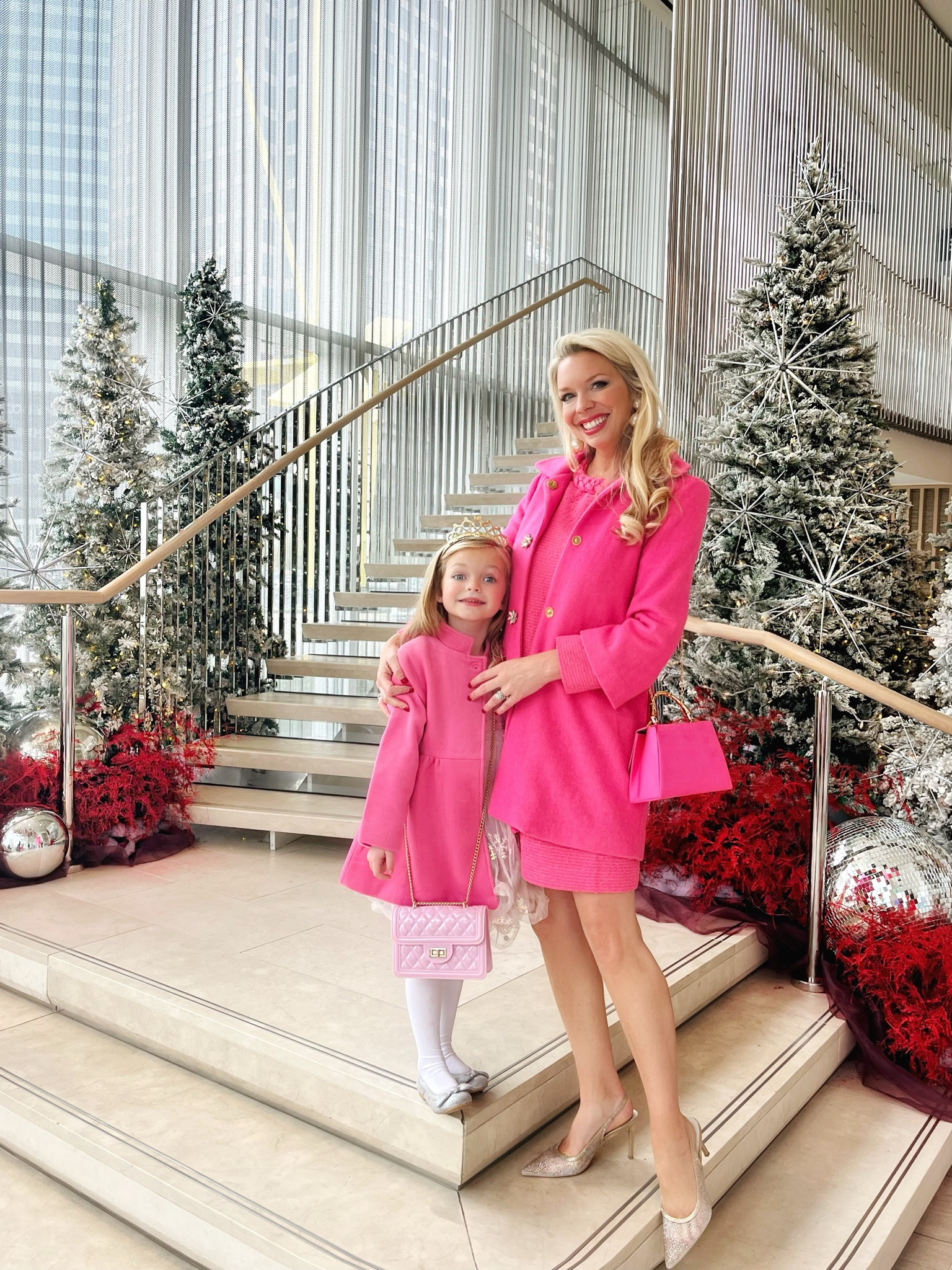 Pink dresses and pink coats for the Nutcracker Ballet! Because too much of a good thing is WONDERFUL! #pinkdress #nutcrackerdress #pinkcoat #sparkleshoes #motherdaughter #mommyandme

#LTKHoliday #LTKFamily #LTKSeasonal