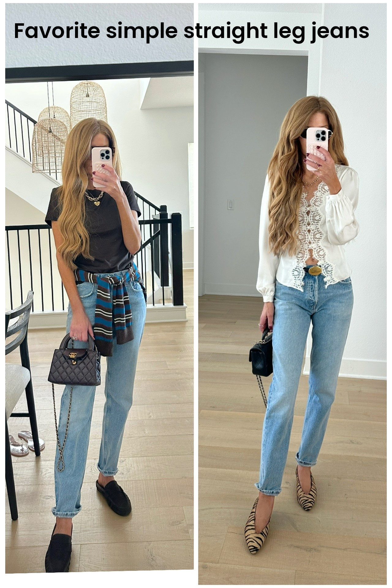 Fall outfit denim I wear my normal size and give them a timy roll to wear with flats!

#LTKgrwm #LTKootd #LTKSeasonal