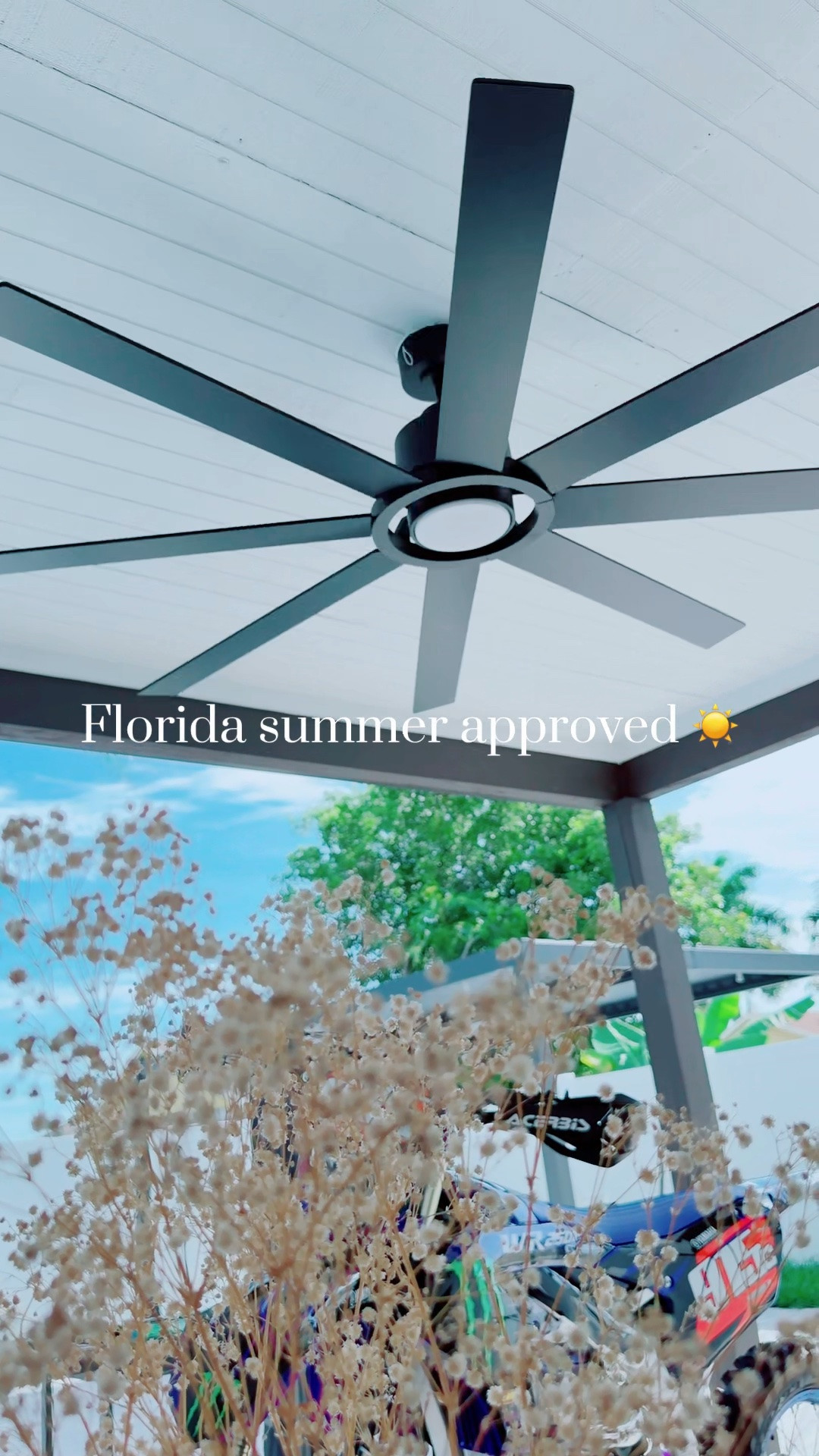 If you actually want to use your patio in the summer, get a good outdoor fan. This one moves a ton of air, looks modern, and completely transformed our outdoor space.

#LTKHome #LTKSaleAlert
