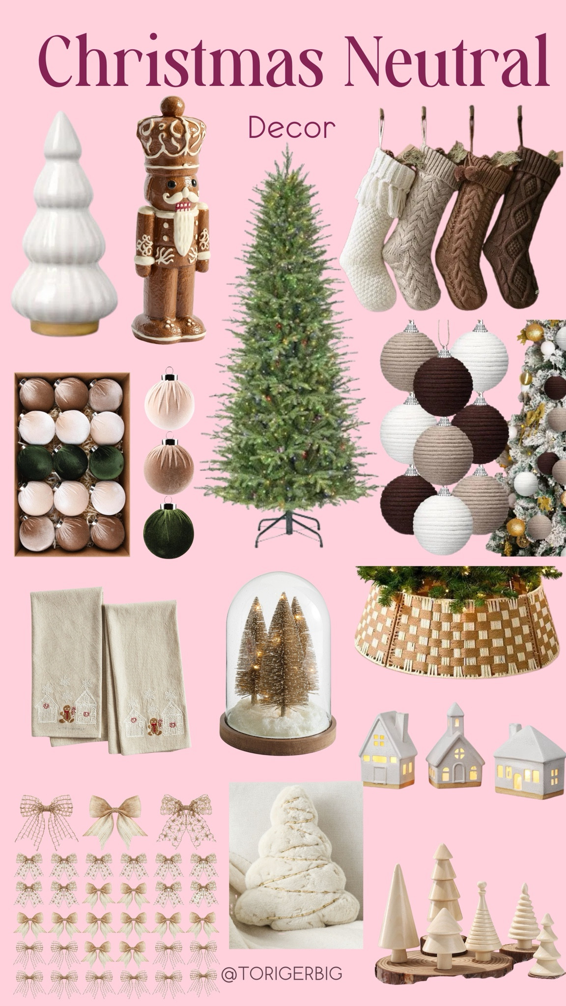 Some of my favorite neutral Christmas decor🥰🎄✨

#LTKFindsUnder50 #LTKStyleTip #LTKSaleAlert