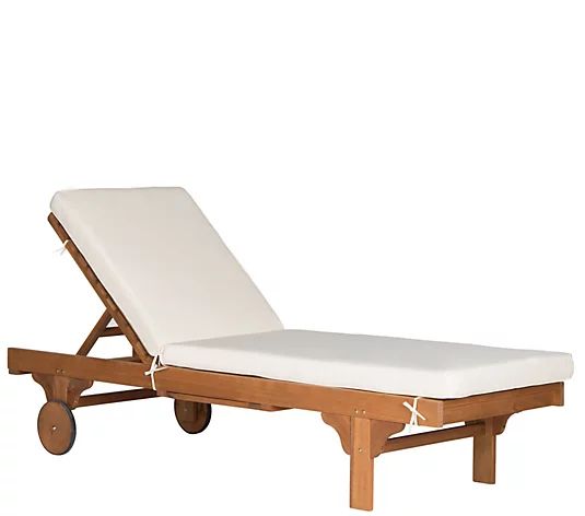 Safavieh Newport Chaise Lounge Chair with SideTable - QVC.com | QVC