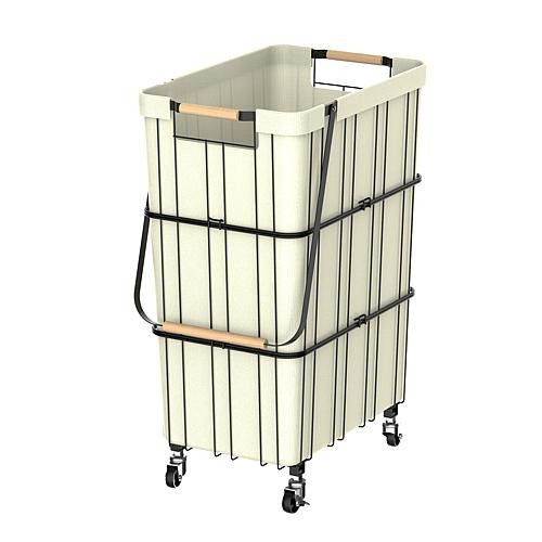 Oceanstar Rolling Laundry Basket | HSN