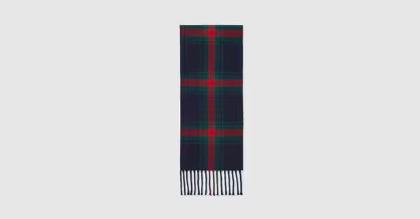 Gucci GG and tartan wool scarf | Gucci (US)