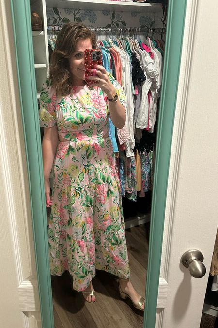 Spring summer dresses waist cut out midi length floral dress  summer style church dress 

#LTKparties #LTKSeasonal