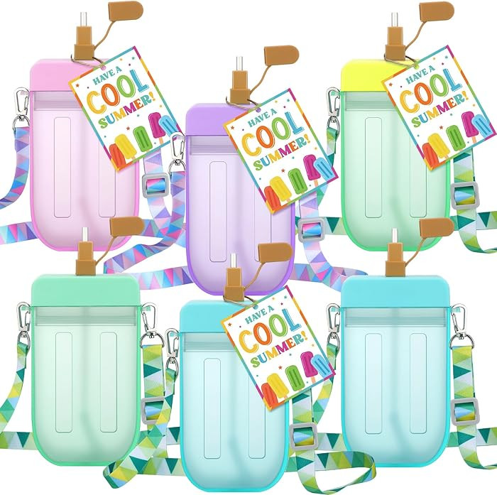 Reallnaive 6 Sets End of Year Gifts Bulk for Student Ice Cream Water Bottles Graduation Summer Ba... | Amazon (US)