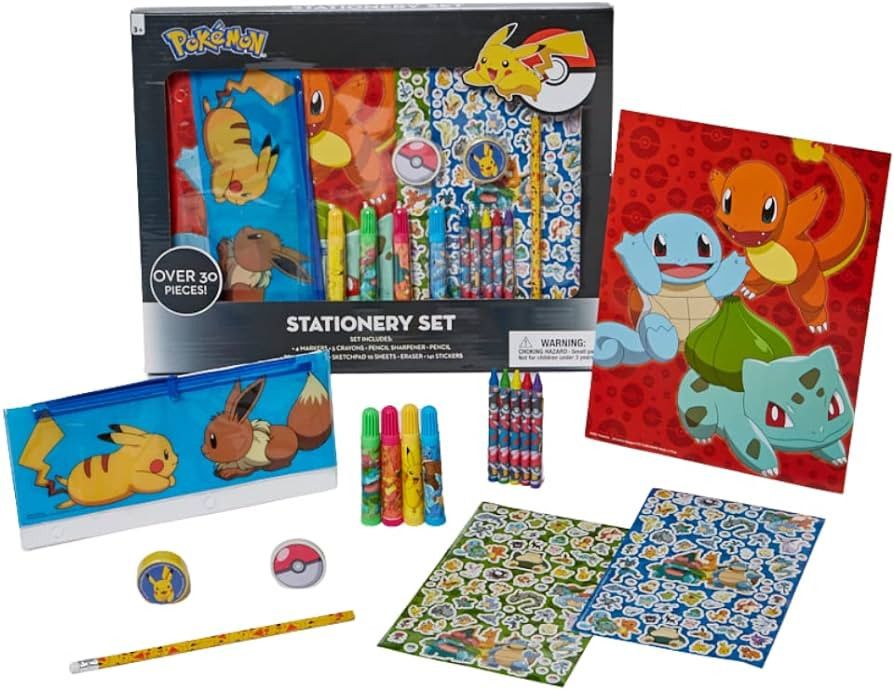 Innovative Designs Pokemon Kids Coloring Art and Sticker Set, 30 Pcs. & Craft Supplies with Penci... | Amazon (US)