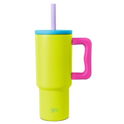 Simple Modern 24oz Stainless Steel Trek Paradise Mix Straw Tumbler Light Green: Dishwasher-Safe, Cold Beverages, All Ages | Target