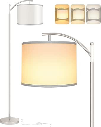 ROTTOGOON Floor Lamp with 3 Color Temperatures LED Bulb, Standing Lamp Tall Industrial Floor Lamp... | Amazon (US)