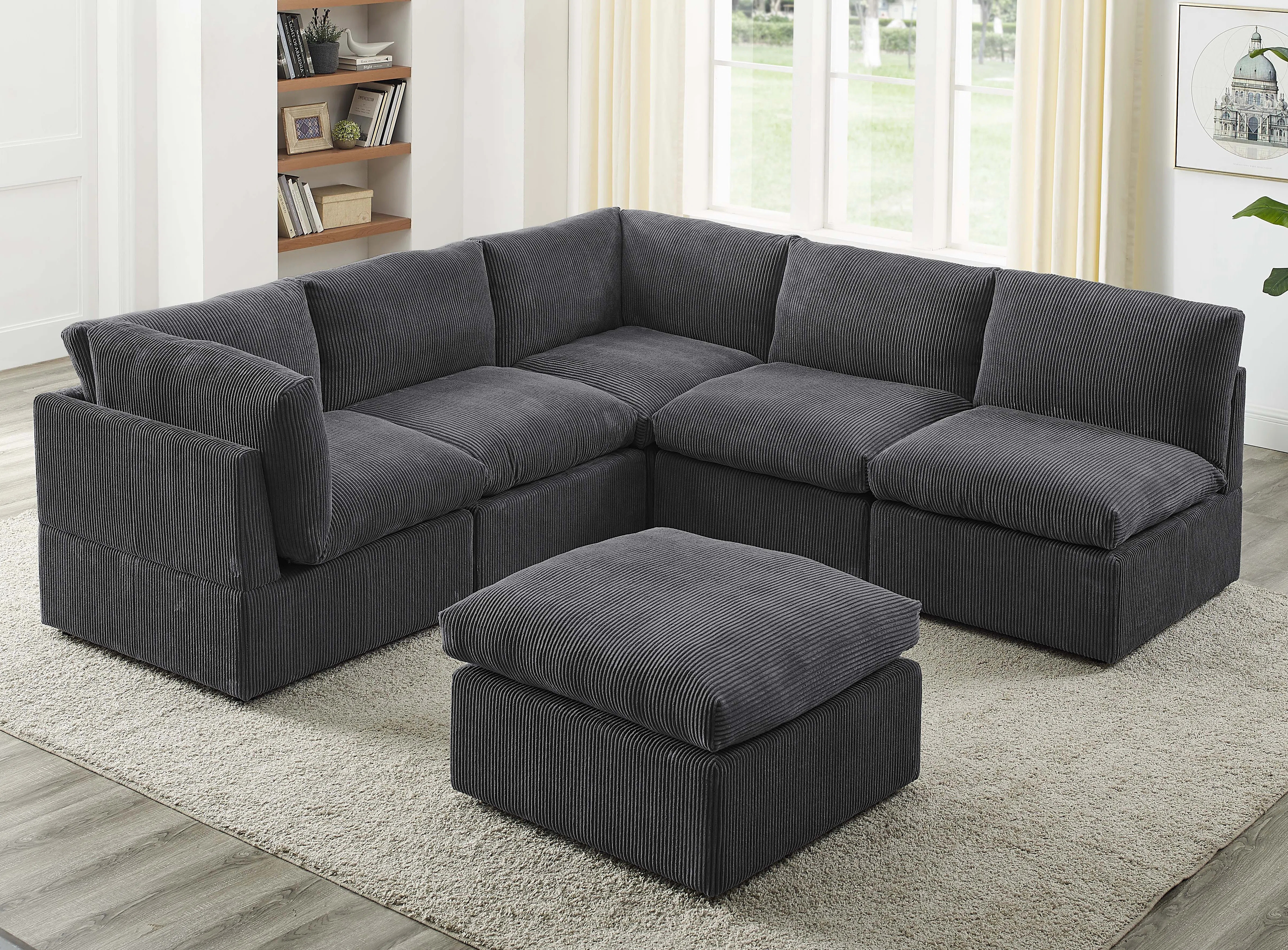 Kyanne Priyen 98" Wide Symmetrical Modular Corner Sectional | Wayfair North America