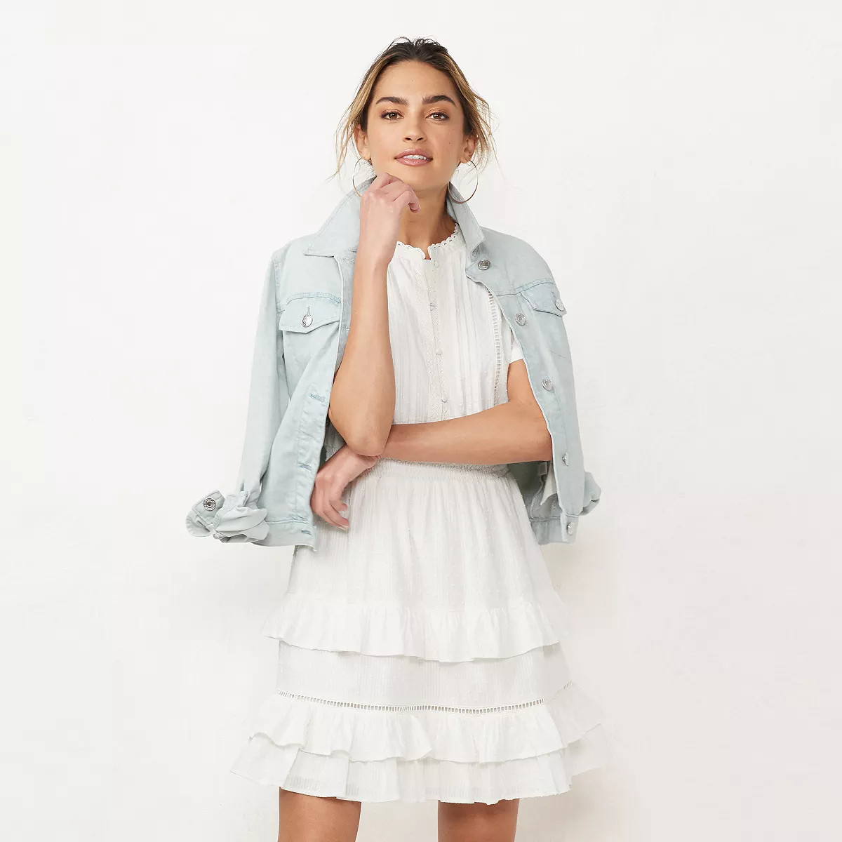 Women's LC Lauren Conrad Pintuck Puff-Sleeve Dress | Kohl's