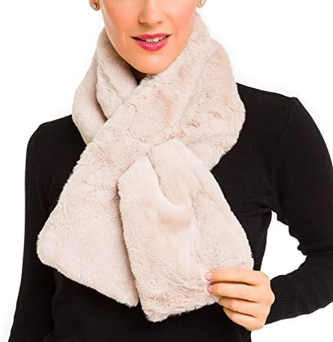 Fur Collar Scarf for Women Faux Fur Scarves Neck Shrug for Fall Winter Coat Dress | Amazon (US)