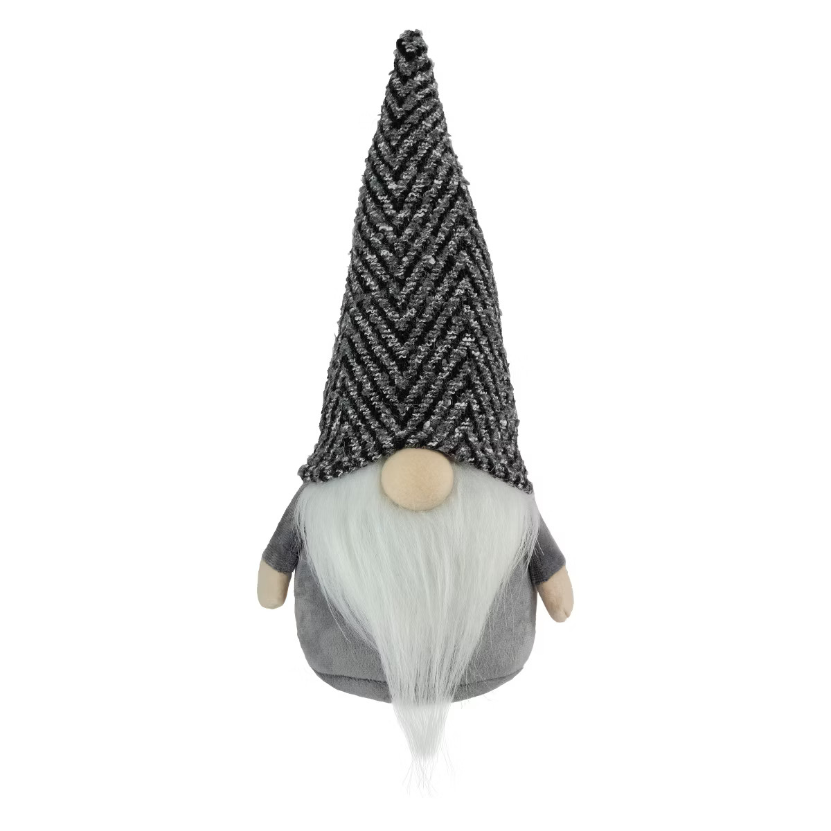 Northlight Standing Gnome with Chevron Hat Christmas Figure - 12" - Gray and White | Target
