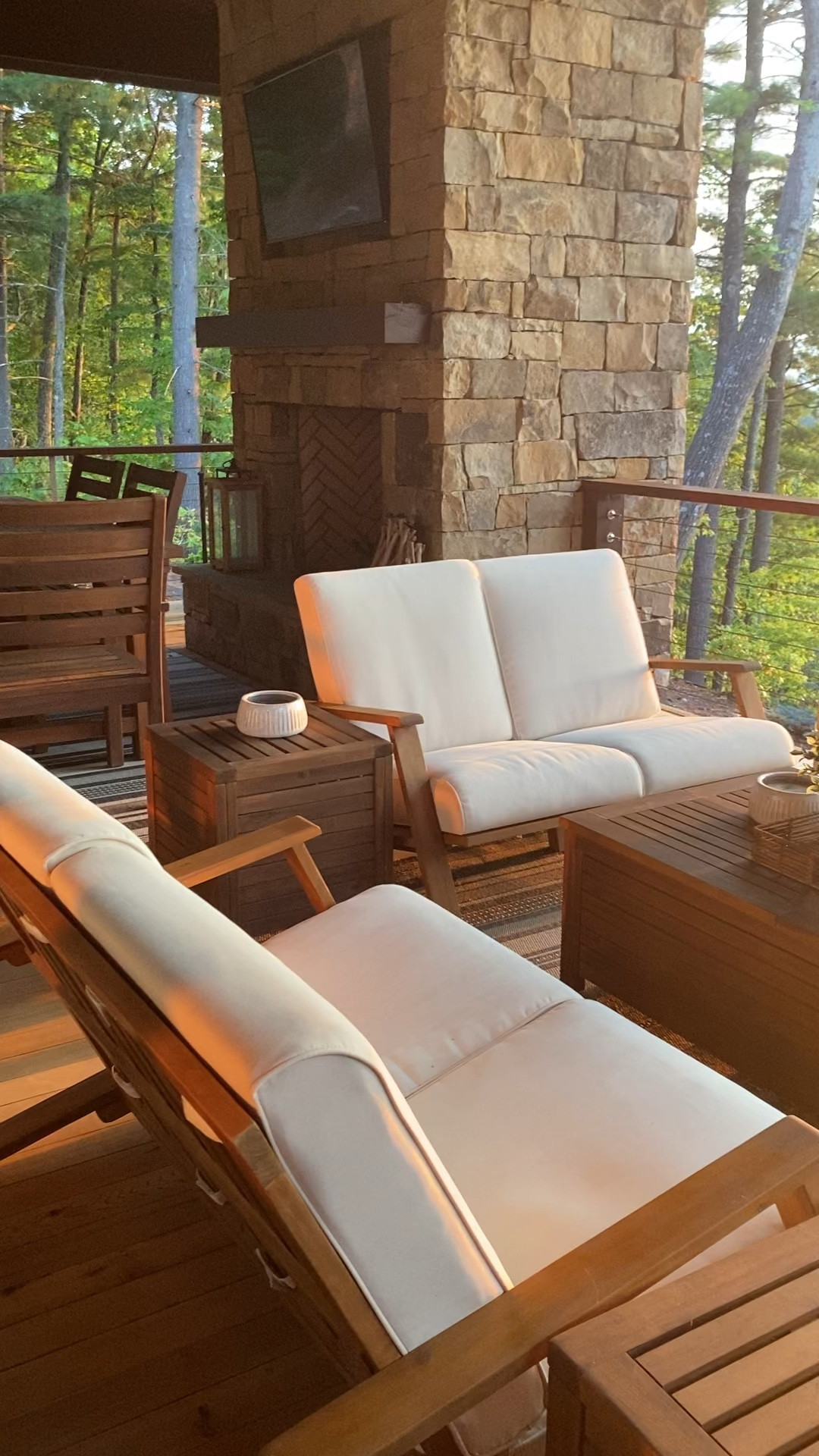 Love the comfort on this outdoor seating group, with the relaxed back angle.  Perfect for summer sunset watching!