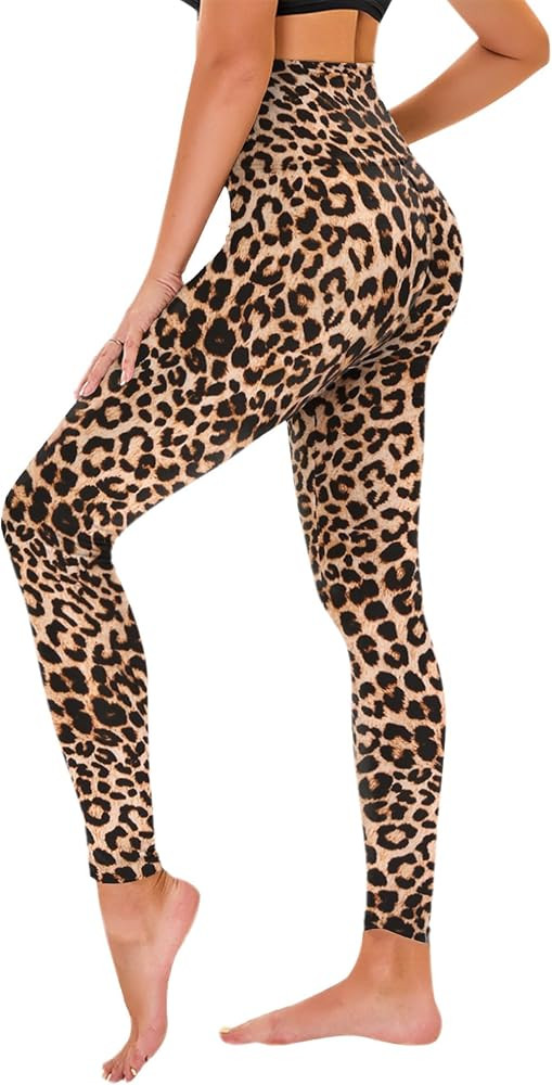 TNNZEET High Waisted Leggings for Women - No See Through Tummy Control Cycling Workout Yoga Pants... | Amazon (US)