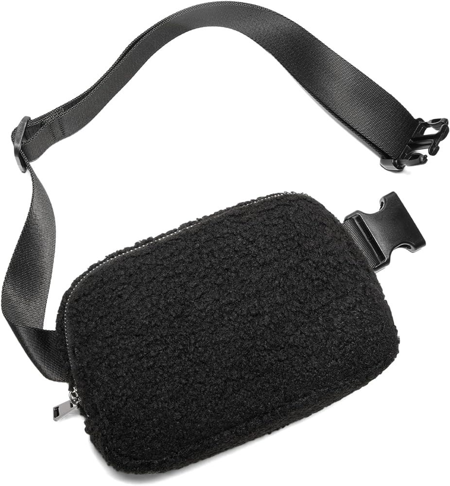 Gitus Fleece Belt Bag Sherpa Fanny Pack Crossbody Bags for Women Fashion Waist Packs with Adjusta... | Amazon (US)