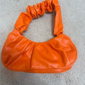 Orange Ruched Handle Bag and Sage green handle bag | Poshmark