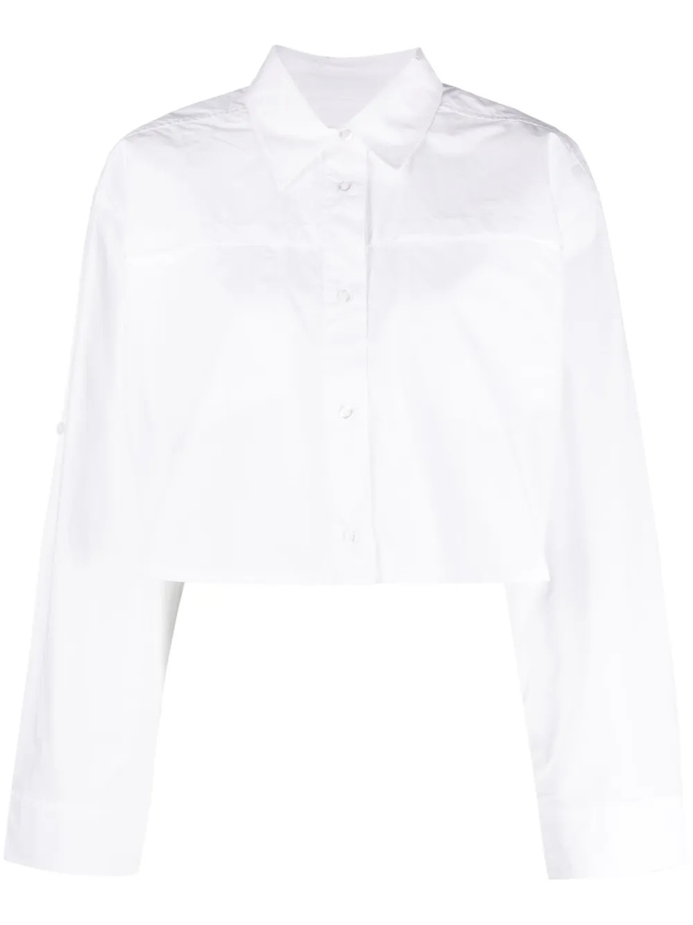 long-sleeve cropped shirt | Farfetch Global